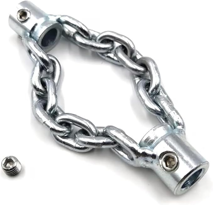 Flex‑Shaft Sewer Descaling Chain, Cable Sewers Dredge Flex for 16mm Spring, Push-Type Rotary Oil Pollution in Pipeline Blocks Drilling Tools (2Pcs)