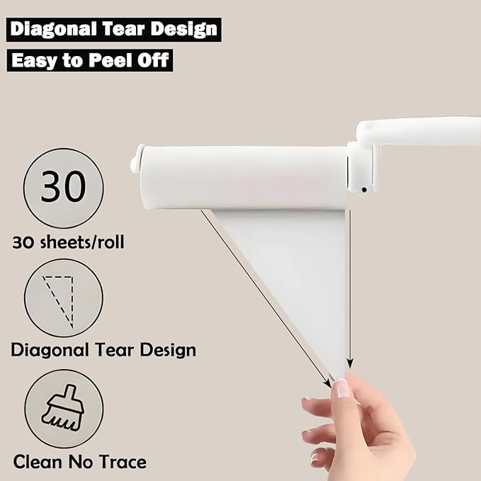 Mini Travel Lint Roller with 150 Sticky Sheets, Compact Portable Pet Hair Remover with Cover for Clothes, Travel, Small Foldable Lint Roller for Purse Car Bag Essentials (Pink)