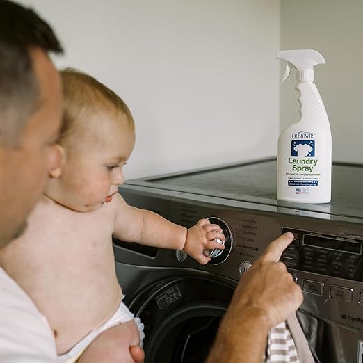 Dr. Brown's Laundry Spray Stain and Odor Remover for Baby Clothes, Hypoallergenic, Fragrance-Free, 16 fl oz, 1 Pack