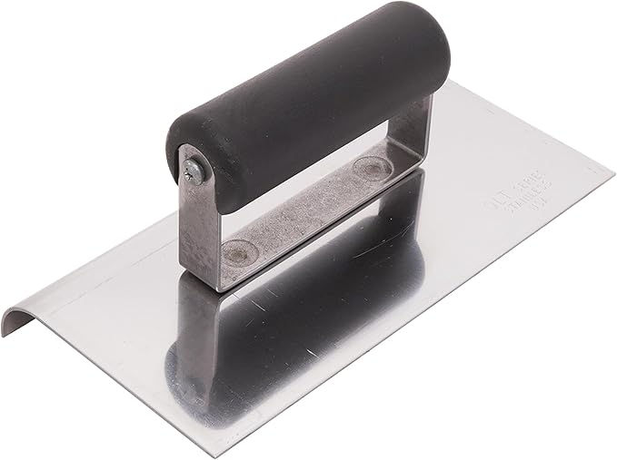 MARSHALLTOWN QLT Stainless Steel Hand Edgers, Plastic Handle, 127mm Width, 229mm Length, 10mm Radius, 13mm Lip, Made In The USA, CE568SP