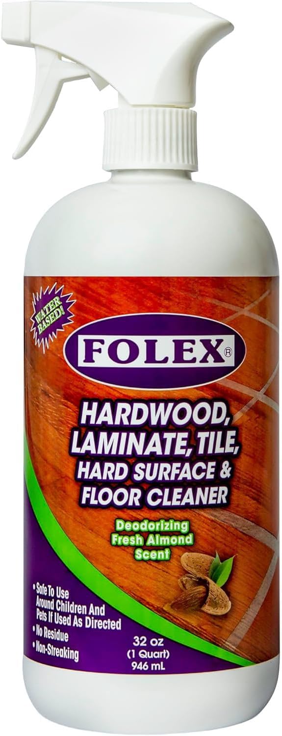 FOLEX Carpet Spot Remover & Hardwood/Floor Cleaner Bundle – Removes Pet Stains, Grease, Red Wine, Food & More – Bundle of Two 32 oz Bottles + 2 Reusable Cleaning Cloths