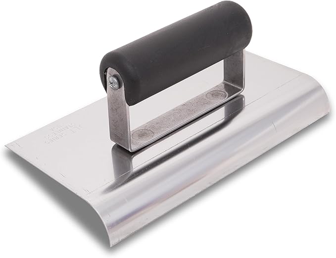 MARSHALLTOWN QLT Stainless Steel Hand Edgers, Plastic Handle Material, 152mm Width, 203mm Length, 6mm Radius, 10mm Lip, Made In The USA, CE522SP