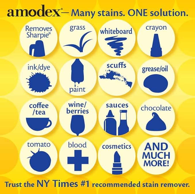 Amodex Ink and Stain Remover Unique Soap Liquid Formula 4 fl oz Bottle