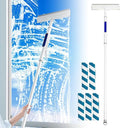 Squeegee for Window Cleaning with Spray, 2025 Upgrade Dual Side Mist Retractable Window Cleaner, Spray Window Cleaning Brooms, 3 in 1 Household Squeegees Window Cleaning Tool Kit