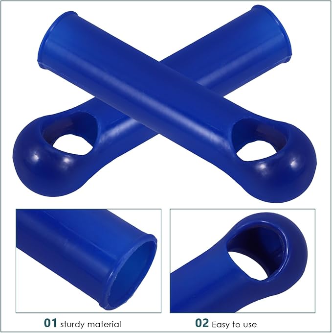 2pcs Universal Broom Handle End Caps Replacement Grip 19mm Navy Sweeper Handle Covers for Household Cleaning and Dustpan Broom Accessory