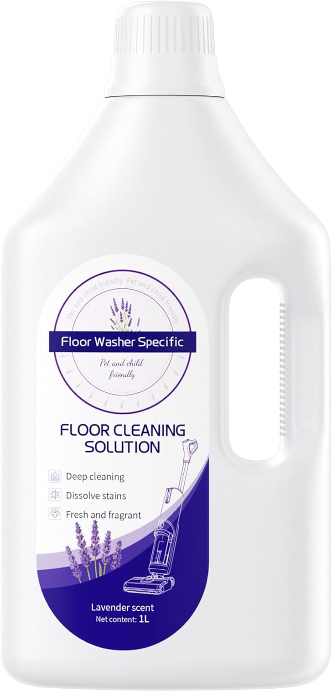 1L Lavender Floor Cleaning Solution Compatible With Tineco/Bissell/Dreame And Shark, Fragrance Deodorization, Deep Cleans for Multiple Hard Floors, Suitable With Cordless Wet/Dry Vacuum