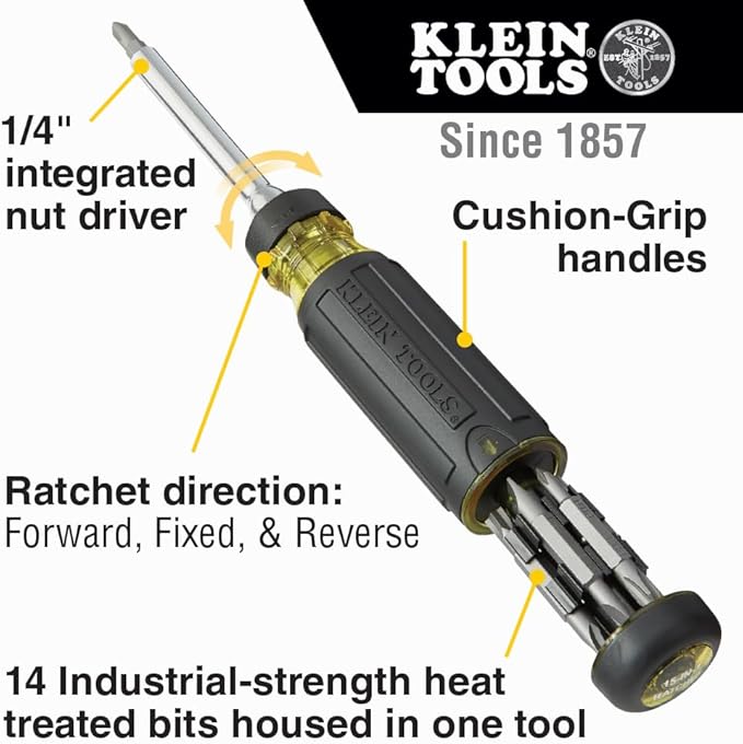 Klein Tools 80066 Precision Driver Kit with Multi-Bit Screwdriver and All-in-One Repair Tool Kit with 39 Bits for Apple Products, 2-Piece