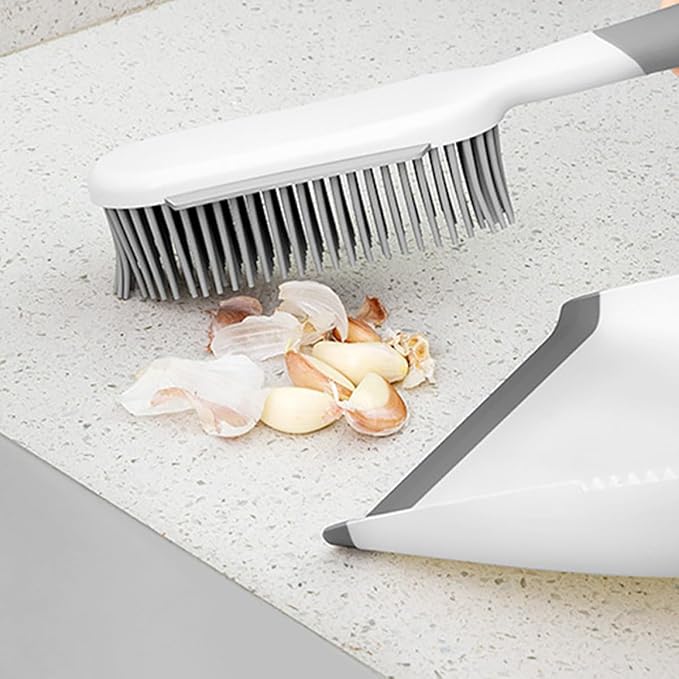 2 Pcs Multi-use Broom and Dustpan Set with Hard Bristles, Mini Cleaning Tools for Home and Kitchen Dust Removal, Practical Handheld Sweeping Accessories