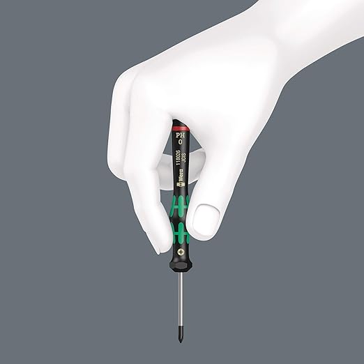 Wera 2035/6 Kraftform MicroSlotted/Phillips Electronics Screwdriver Set and Rack, 6-Piece