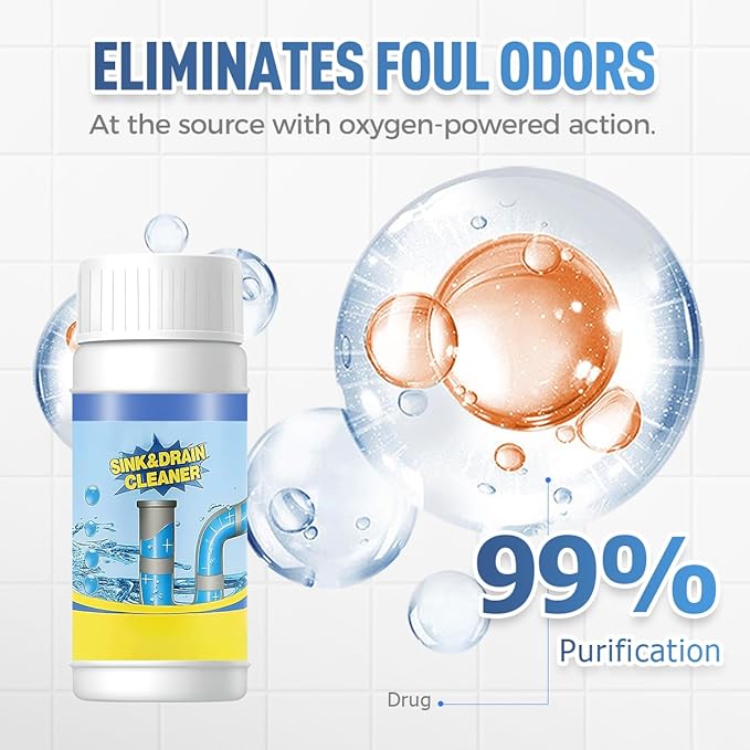 Sink & Drain Cleaner Powder, Powerful Sink Cleaner Powder for Bathroom & Kitchen Dredging (2 PCS)