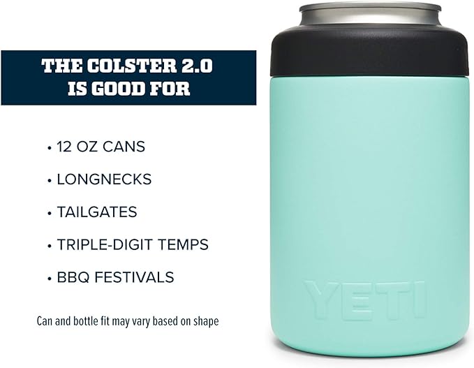 YETI Rambler 12 oz. Colster Can Insulator for Standard Size Cans, Seafoam, 1 Count (Pack of 1)