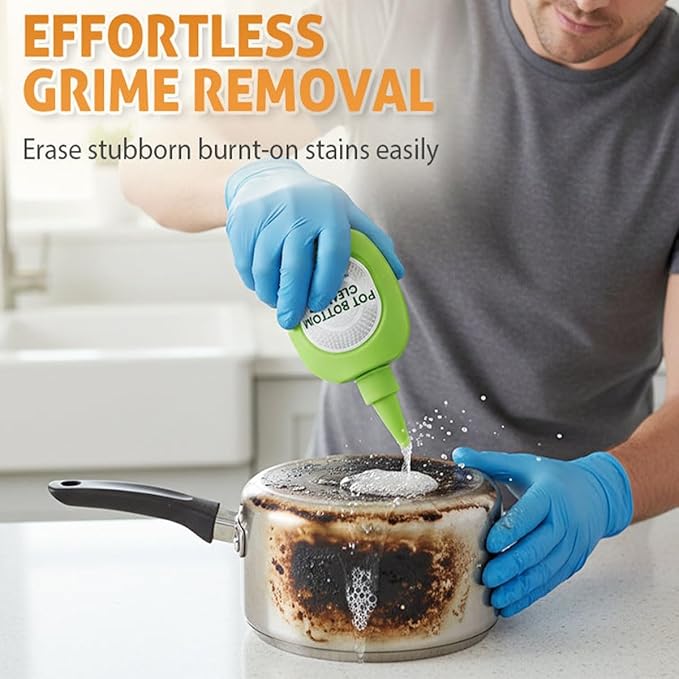 2026 New Pot Bottom Stain & Grime Remover, Stainless Steel Burnt Pot Cleaner, Stove Degreaser Heavy Duty Cleaner (3Pcs)