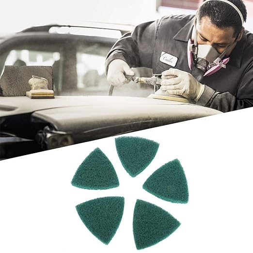 Industrial Scouring Pads 5 Pack Heavy Duty Abrasive Scrubbers for Kitchen Cleaning Non-Scratch Triangular Design Brushed Finish Mat Style
