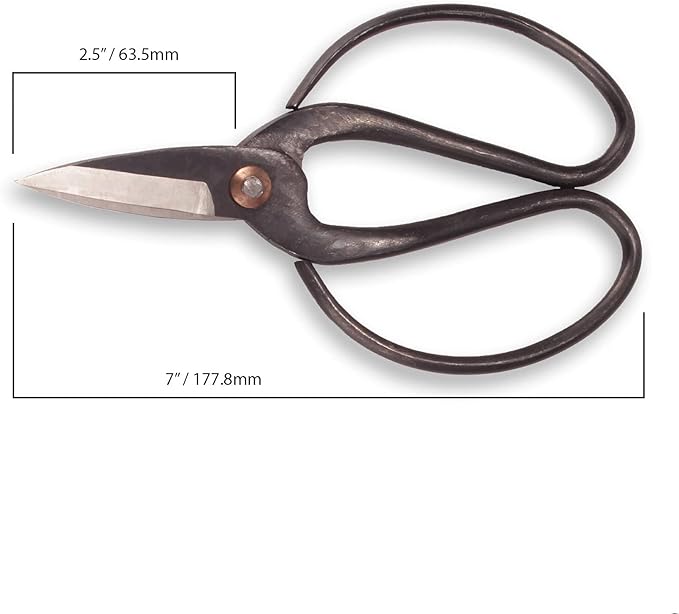 BambooMN Bonsai 7" Heavy Duty Butterfly Shear - 10 Pieces