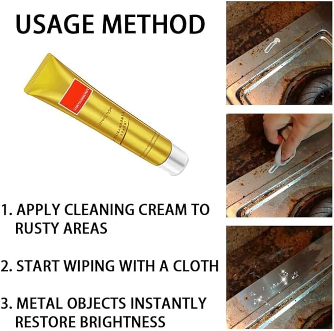 Raturv Metal Polish Cream, Instashine Metal Cream, Metal Polishing Paste, Metal Polishing Kit, Chrome Polish And Rust Remover For Stainless Steel (10pcs)