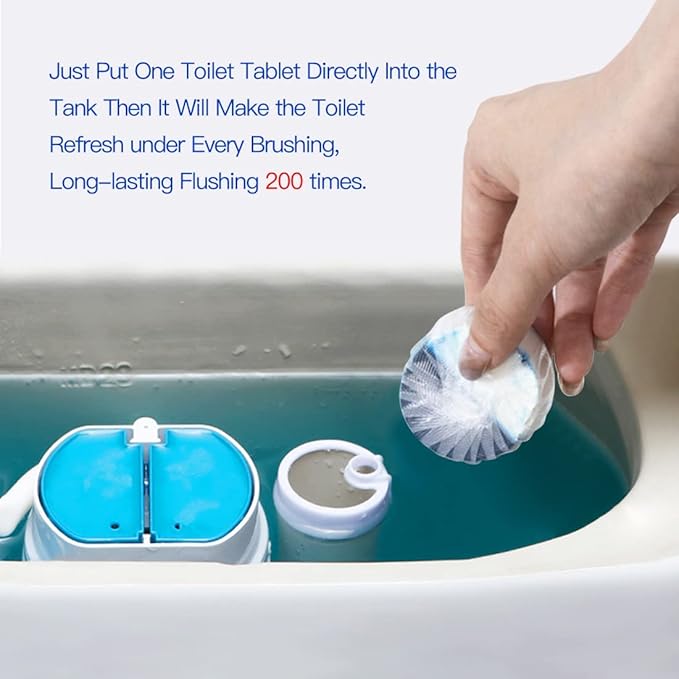 KIISIISO Toilet Bowl Cleaners 40 PACK, Long-Lasting Toilet Bowl Cleaner Tablets with Sustained-Release Technology Against Tough Stains,Automatic Toilet Cleaner for Deodorizing & Descaling