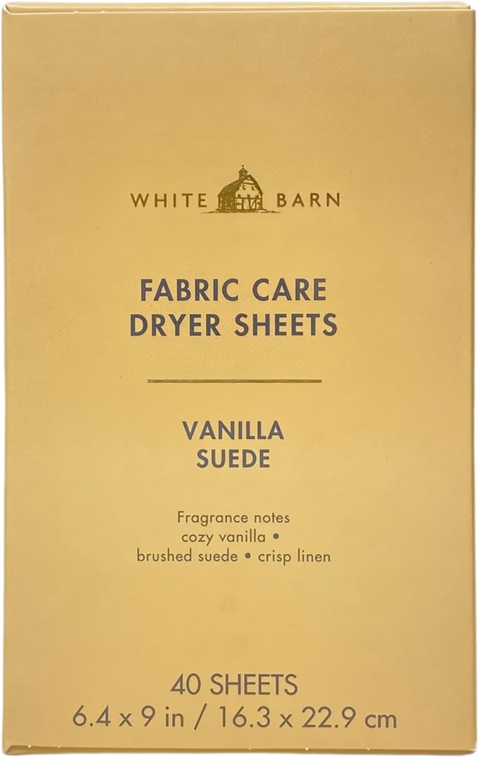 Bath & Body Works Vanilla Suede Fabric Care Dryer Sheets - 2 Boxes (80 Sheets Total) - with a Natural Oats Sample Soap