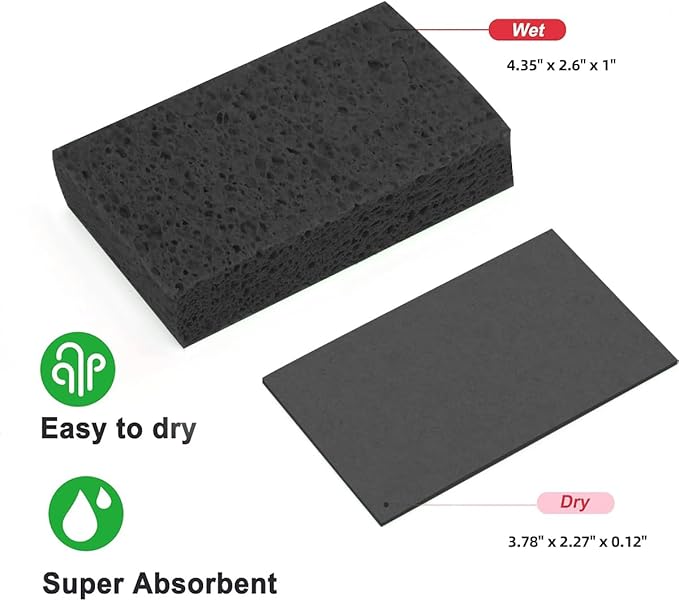 24 - Pack Non-Scratch Scrub Sponges - Sponges for Dishes and Washing Dishes, Cleaning Sponges for Kitchen Home and More（Black）