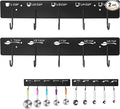 2 Pack Measuring Cups and Spoons Hanging Rack, Black Hanging Cups and Spoons Rack, Space Saving Kitchen Utensil Holder, Including Screw and Adhesive Mounting
