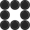 8pcs Wall Mounted Sunglass Holder - 180° Folding Eyewear Storage Organizer - Adhesive Glasses Holder for Home Office Car Driver Workshop Black