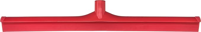 SPARTA 24" Floor Squeegee Replacement Head, Seamless Rubber with Rust-Free Plastic Frame for HACCP Compliance, Heavy-Duty Industrial Use, Thermoplastic Rubber, 24 Inches, Red