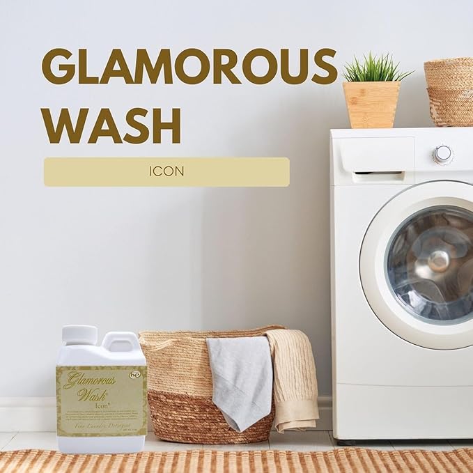 Worldwide Nutrition Bundle: Tyler Glamorous Wash Icon Scent Laundry Liquid Detergent - Luxury Liquid Laundry Detergent - 4 oz, 112-gram Container and Multi-Purpose Key Chain