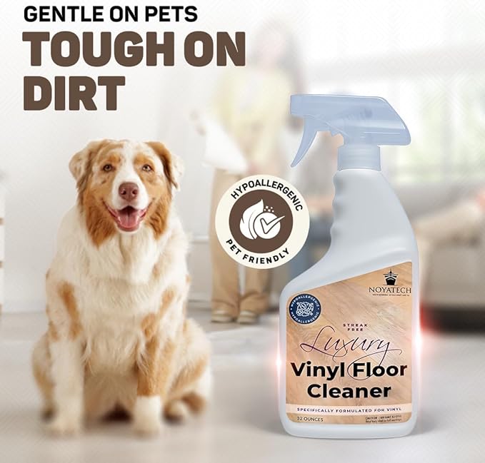 LVP Floor Cleaner. Streak-Free Luxury Vinyl Floor Cleaner. For Hardwood, Laminate, and Natural Wood Flooring. Pet Safe, Non-Toxic, Eco-Friendly.