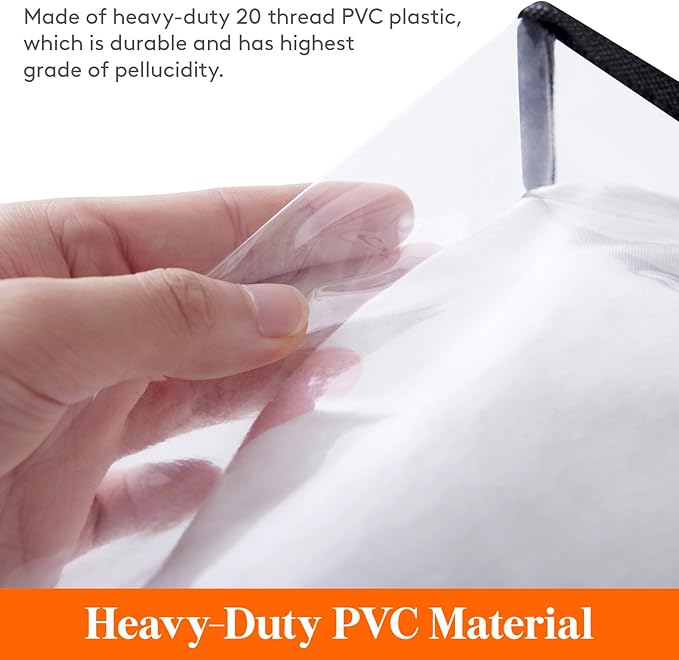 Lifewit 2 Pack Clear Clothes Storage Bags, 110L Plastic Blanket Storage Bag, Vinyl Foldable Moving Bags with Zipper, Closet Organizers and Storage Containers for Bedding, Duvet, Comforter