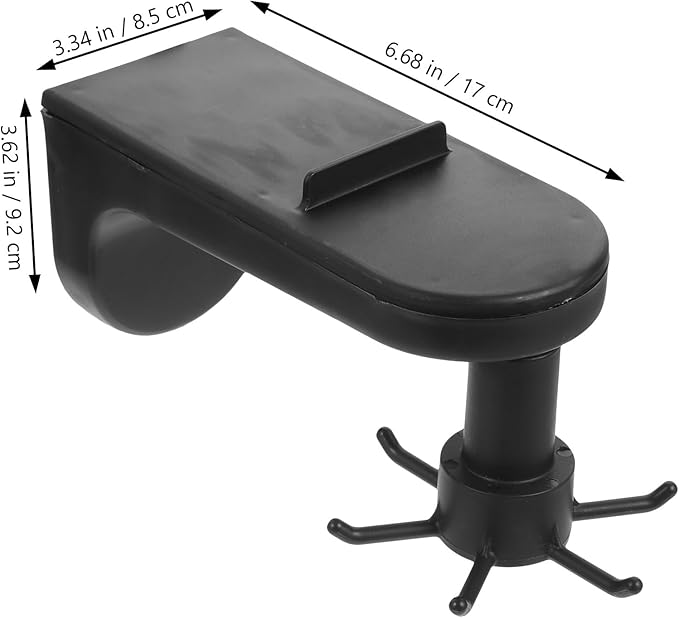 UPKOCH 2pcs Rotatable 6-Claw Nailless Kitchen Utensil Hooks Wall-Mounted and Suction Cup Storage Organizer Black for Hanging Cooking Tools