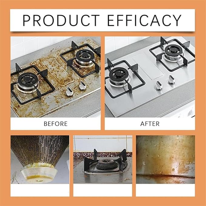 Multi-Purpose Powerful Cleaner for Kitchen, 260g Coconut Oil Natural Cleanser Heavy Kitchen Duty Degreaser All-Purpose Cookware Cleaner for Faucets, Tiles, Oven & Stove Top (2)