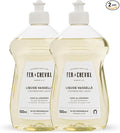 Fer à Cheval Marseille Dishwashing Soap, Allergen Free, Olive Oil Based, Made in France, Liquid Dish Soap, 2 Pack, 500 ml / 16.9 fl oz Each