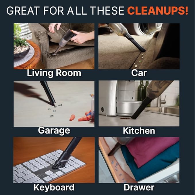 Pocket Vac Handheld Vacuum Compact Wireless Vacuum Cleaner, Lightweight Hand Held Vacuuming for Home Kitchen Car Corner Upholstery Pet Hair Dust Crumbs Cleaning