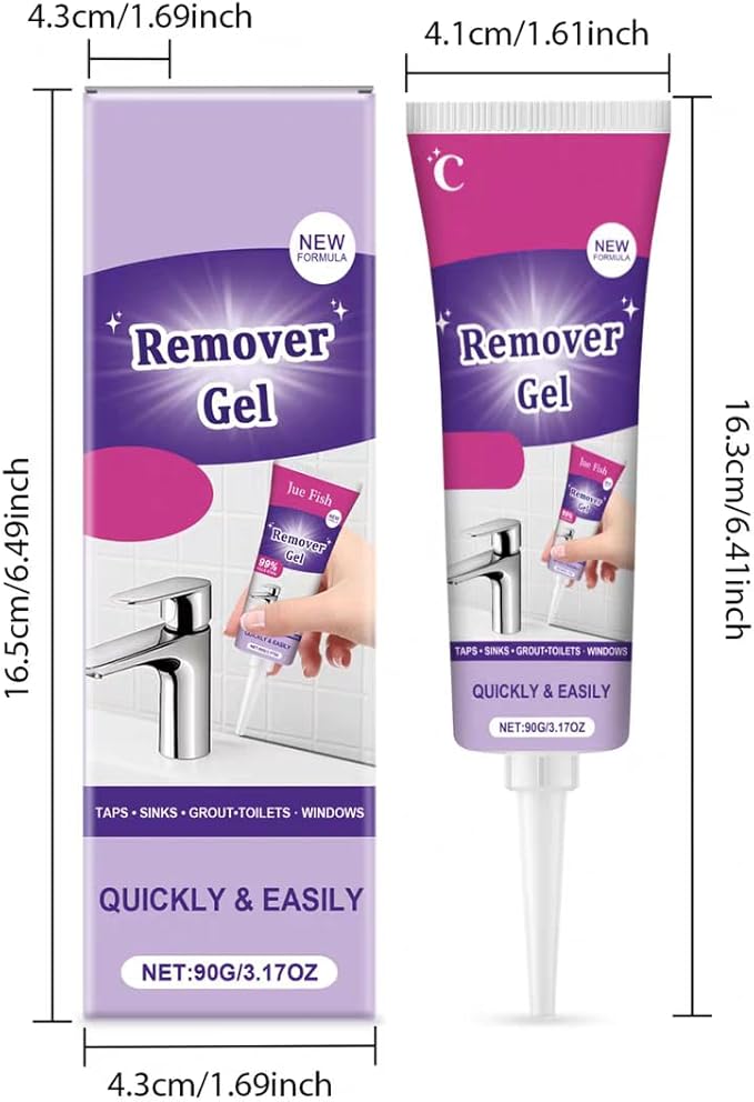 Household cleaning gel, removes dirt and odors, suitable for bathroom and kitchen tile grout, strong penetration, safe formula, won't damage surfaces (2-pack) (2)