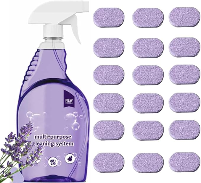 Spray Oven Cleaner, Clean Spray Cleaner for Ovens, All-Purpose Cleaners for Grill, Home, Kitchen, Bathroom, Multi-surface Cleaners with Concentrated Cleaning Tablets(18pcs)