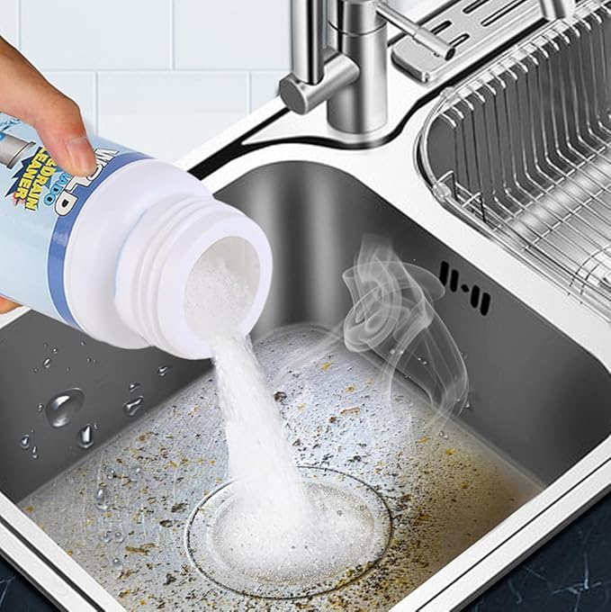 Acssart Drain Cleaner, 2025 New Acssart Sink and Drain Cleaner, Multi-functional Sink and Drains Cleaner Powder Foam Cleaning, Powerful Pipe Dredging Agent for Home Kitchen Toilet (1PCS)