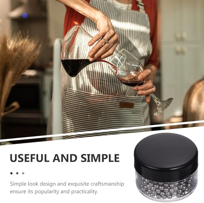 Hemoton 300 Pcs Stainless Steel Cleaning Beads 0.15 Inch for Wine Decanter Carafe Vase Bottle Glass Cleaner Steel Balls for Kitchen Household Use