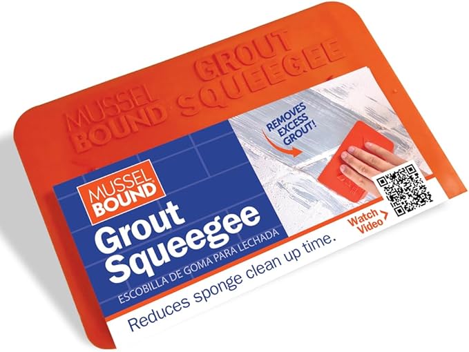 MusselBound® Grout Squeegee - an Easy Squeegee Compared to Bulky, Heavy Grout Floats