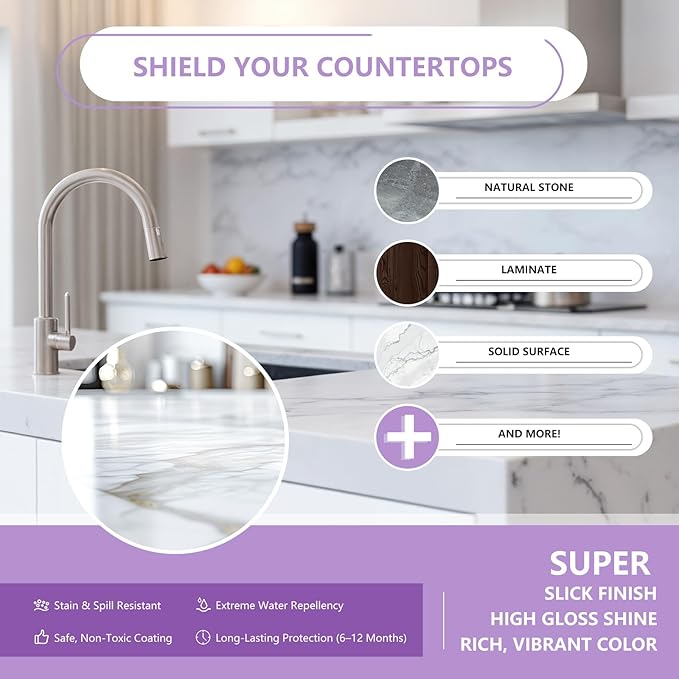 Ceramic Coating Spray 17.32oz – Appliance & Kitchen Protector for Stainless Steel – Fingerprint Resistant Cleaner & Sealer for Sinks, Fridges, Stoves – Easy Cleaning & Long-Lasting Multi-Surface Shine