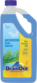 Drain OUT Bathroom Drain Cleaner, Hair & Soap Scum Clog Remover, Drain Opener, Toilet Clog Remover, 32 Ounce, blue
