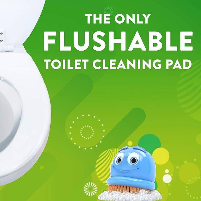 Scrubbing Bubbles Flushable Toilet Bowl Wand Cleaner Refills, Fresh Brush Cleaner Toilet Refill Pads, Removes Limescale & Odors, Citrus Scent, 10 Count (Pack of 12)