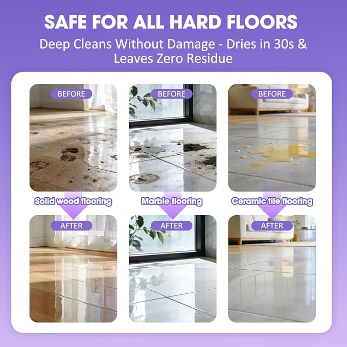 82 FL OZ/2.42 L Lavender Scented Floor Cleaning Solution Compatible with Ecovacs X1/X2/X5/X9/X11/T20/T30/T80/N20/N30 Series and all other Robot Vacuum, Deep Deodorization Free Stain Busting Residue