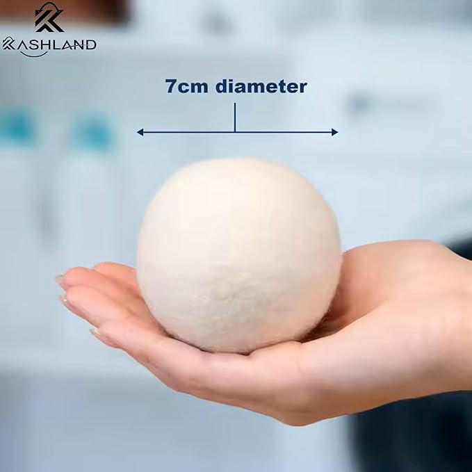 Organic Wool Dryer Balls: Eco-Friendly & Chemical-Free | Our Anti-Entanglement Reusable Balls Eliminate Wrinkle Static | 6-Pack XL Dryer Balls for Laundry is Made with New Zealand Wool (MER-WHT-CAT)