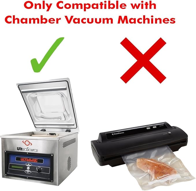 UltraSource - Chamber Machine Pouches 3 Mil Thickness, 4" x 6", Pack of 4500 Vacuum Chamber Pouches, BPA-Free Pre-Cut Chamber Vacuum Sealer Bags with tear notch