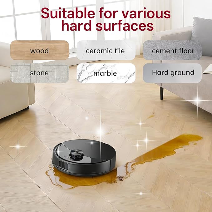 2.5L Floor Cleaning Solution Compatible with Roborock/Eufy/iRobot/Ecovacs/Dreame/Shark, Fragrance Deodorization, Deep Cleans for Multiple Hard Floors (2.5 Liter, 【Rose】)