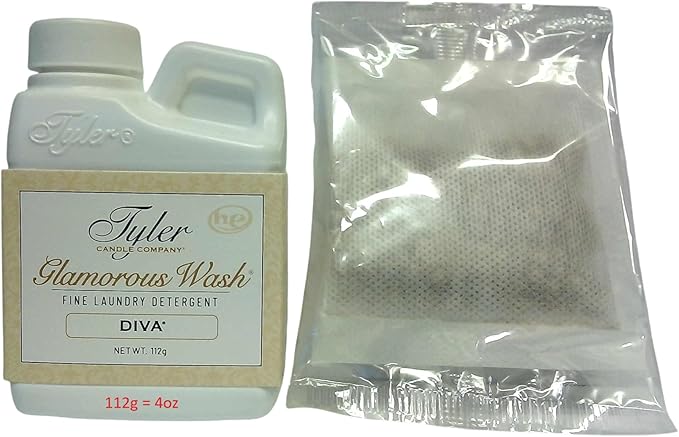 TYLER CANDLE COMPANY Glam Wash Diva 4 Fl Oz Laundry Detergent/w Dryer Sachet Single Pouch