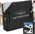 Mattress Bags for Moving and Storage, BETU Waterproof Mattress Protector Full XL Mattress Cover with 8 Heavy Duty Handles and Zipper Extra Thick Moving Supplies for Bed (2 Pack:82x57x13.5 Black)