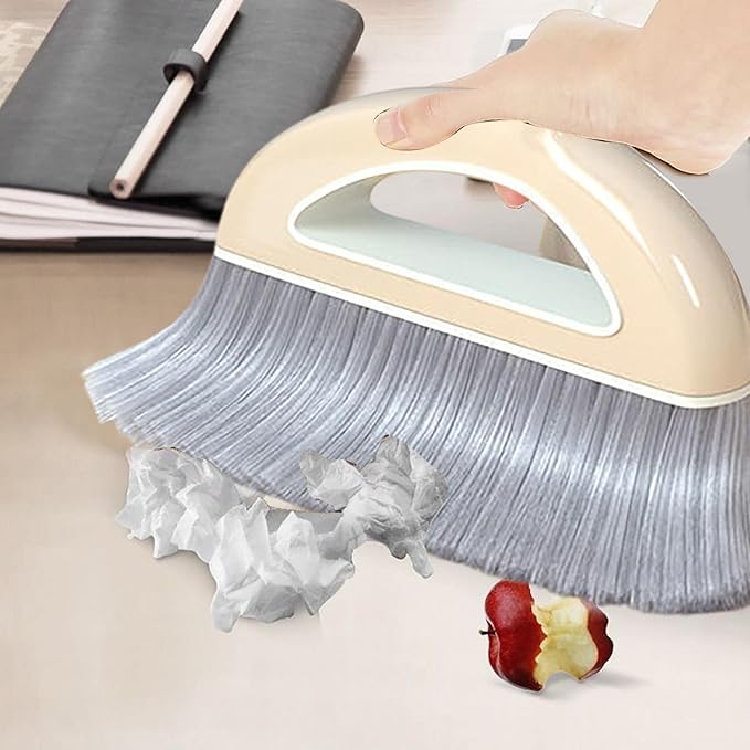 Household Broom Set - Long Handle Broom & Dustpan for Indoor/Outdoor Use, Quick Sweeping for Kitchen, Room, Lobby
