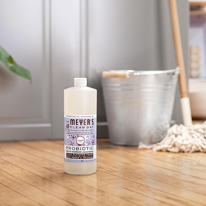 MRS. MEYER'S CLEAN DAY Probiotic Multi-Surface Concentrate Cleaner, Lavender, Cleans Crevices And Tough Stains, 32 Fl Oz