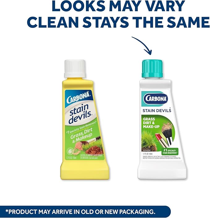 Carbona Stain Devils® #6 | Grass, Dirt & Make-Up | Professional Strength Laundry Stain Remover | Multi-Fabric Cleaner | Safe On Skin & Washable Fabrics | 1.7 Fl Oz, 1 Pack
