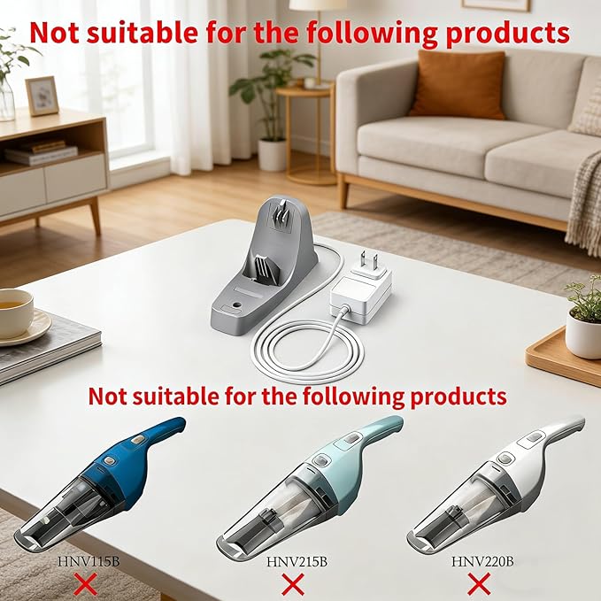 8.2V 150mA Charging Dock Compatible with Black and Decker HNVC215B12AEV Dusbuster Handheld Vacuum, Replacement Charger Base Compatible with Black + Decker HNVC215B HNVC220B Hand Vacuum